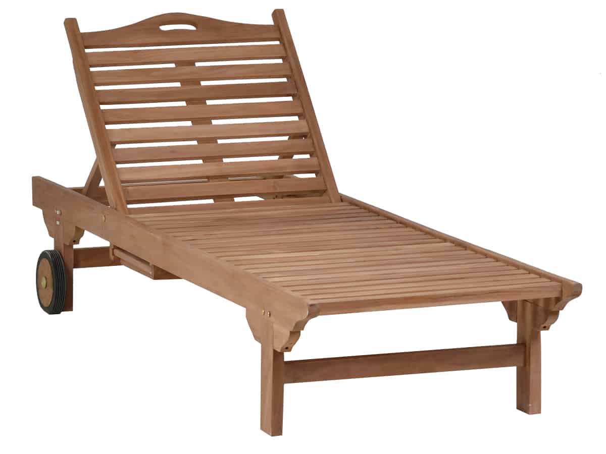 MiaMöbel Teak Liege Massivholz Teak Modern
