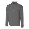 Men's Cutter & Buck Gray Oklahoma Sooners Big Tall College Vault Traverse Quarter-Zip Pullover Jacket