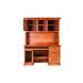 The Twillery Co.® Sasser Executive Desk w/ Hutch Wood in Brown | 42 H x 56 W x 24 D in | Wayfair C3691386FAA6422F9DFDD836C7E4C927