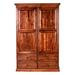 Loon Peak® Horton Armoire 72.0 H x 72.0 W x 21.0 D in brownWood in Antique Alder | 72" H X 48" W X 21" D | Wayfair A9A6F8E6E51D48D288E1C0A6928069D8