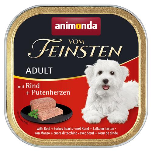 48x 150g Adult getreidefrei: Rind & Putenherzen Animonda Vom Feinsten Hundefutter nass