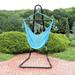 Bay Isle Home™ Poe Chair Hammock w/ Stand Polyester in Blue | 93 H x 45 W x 53 D in | Wayfair 757ED10979CC4CC3B61122FCA1DE9FBF