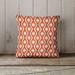 World Menagerie Mayfield Cotton Indoor/Outdoor Geometric Euro Pillow Eco-Fill/Cotton in Orange | 16 H x 16 W x 5 D in | Wayfair