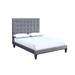Brayden Studio® Mccann Low Profile Platform Bed Upholstered/Velvet/Metal in Gray | 61 H x 81.3 W x 87 D in | Wayfair