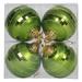 Vickerman 576335 - 4" Lime Green Shiny-Matte Mirror Ball Christmas Tree Ornament (4 pack) (M151473)