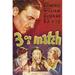 Buyenlarge '3 on A Match' Vintage Advertisement in Blue/Green/Red | 66 H x 44 W x 1.5 D in | Wayfair 0-587-63004-LC4466