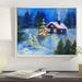 East Urban Home Silent Night by Tummy Rubb Studio - Wrapped Canvas Print Canvas in Blue/Green | 16 H x 20 W x 1.5 D in | Wayfair