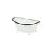 Ophelia & Co. Lansford Bathtub Sculpture Metal in White/Blue | 3 H x 7 W x 4 D in | Wayfair 288CDF9AF10041AAB3BF44DD61394C51