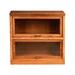 Loon Peak® Mobley 36" W Solid Wood Barrister Bookcase Wood in Black | 79 H x 13 D in | Wayfair 19C17791CA864780918EA3DA92BE05C0