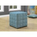 Wrought Studio™ Ottoman, Pouf, Footrest, Foot Stool, 18" Square, Look, Contemporary, Modern in Blue | 17 H x 16.75 W x 16.75 D in | Wayfair