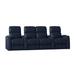 Latitude Run® Home Theater Row Seating (Row of 4) Microfiber/Microsuede in Blue | 44 H x 121 W x 40 D in | Wayfair LTTN3432 44427095