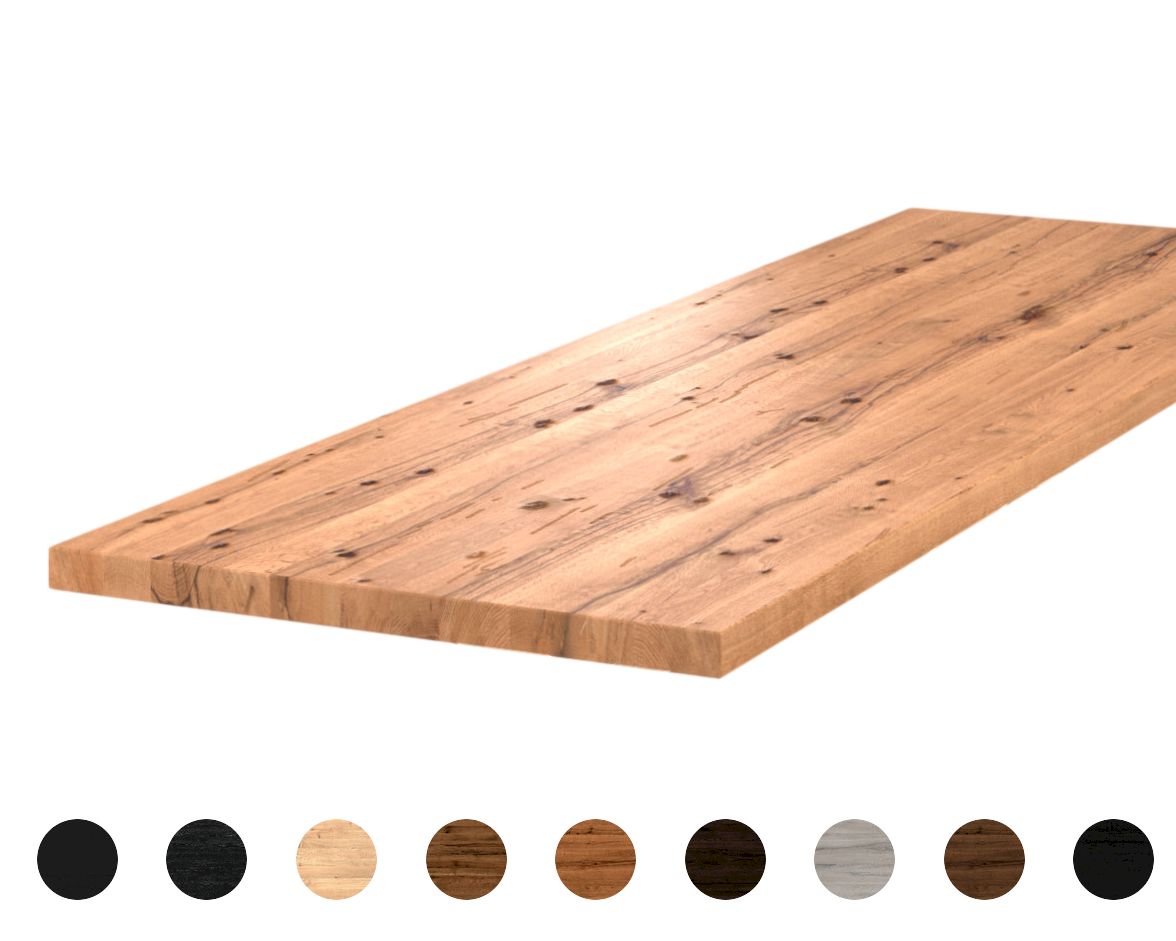 Bodahl Concept4You Massivholz Tischplatte gerade Kante Rustic Oak / 6cm / 200x100 cm / Eiche desert Image
