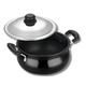 Vinod Pearl Hard Anodised Handi with Stainless Steel Lid, 5 L, Black