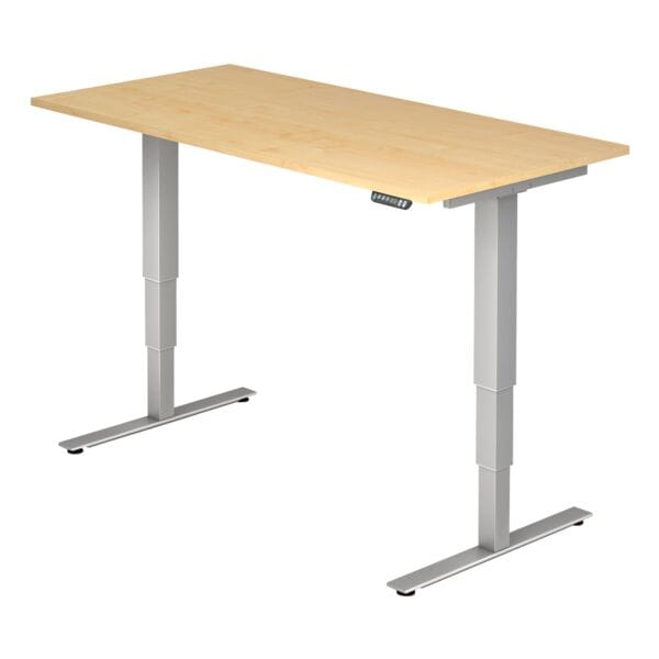 OTTO Office Premium Schreibtisch »Ergonomic« 160 cm breit und elektrisch höhenverstellbar bis 127 cm braun, 160x127x80 cm