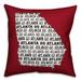 Ebern Designs Deaton Go Atlanta Indoor/Outdoor Throw Pillow Polyester/Polyfill blend | 18 H x 18 W x 1.5 D in | Wayfair