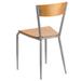 Ebern Designs Kirby Metal Restaurant Chair - Wood Back & Seat Plastic/Acrylic in Brown/Gray | 32.25 H x 16.75 W x 16.75 D in | Wayfair