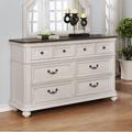 Schrimsher 6 Drawer Double Dresser Wood in White Laurel Foundry Modern Farmhouse® | 41.5 H x 66 W x 19 D in | Wayfair