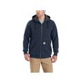 Carhartt Men's Rain Defender Relaxed Fit Midweight Sherpa Lined Full Zip Hoodie, New Navy SKU - 544695