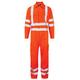 Shrike High Visibility Hi Vis GO/RT Railway Specification & Workwear Coverall Boilersuit (XXL Regular, Orange)