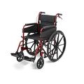 Days Escape Lite Wheelchair, Self Propelled Lightweight Aluminium with Folding Frame, Mobility Aid, Comfy and Sturdy, Portable Transit Travel Chair, Removable Footrests, Standard, Ruby Red