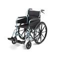 Days Escape Lite Wheelchair, Self Propelled Lightweight Aluminium with Folding Frame, Mobility Aid, Comfy and Sturdy, Portable Transit Travel Chair, Removable Footrests, Narrow, Silver Blue