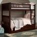 Harriet Bee Broddrick Twin over Twin Bunk Bed w/ Drawers Wood in Brown | 68.125 H x 44.25 W x 80.5 D in | Wayfair 35EAF40184A843109E6D0084B7D74805