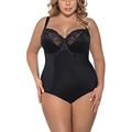 Gorsenia K356 Gala Women's Body Underwired Soft Cups Shaping Lace - Made in EU, Black,36D