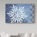 The Holiday Aisle® 'Cristal De Glace' Graphic Art Print on Wrapped Canvas in Blue/White | 16 H x 24 W x 2 D in | Wayfair