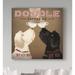 Winston Porter 'Doodle Coffee Double IV Portland' Graphic Art Print on Wrapped Canvas in Black/Brown/Green | 18 H x 18 W x 2 D in | Wayfair