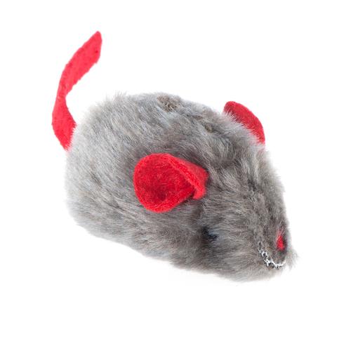 Katzenspielzeug Maus mit Katzenminze und Stimme - 3 Stück (je 6 cm)