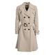 De la Crème Women's Trench Coat Spring/Summer Autumn Ladies Lightweight Belted Mac Trench Coat 42" Length (20, Stone)