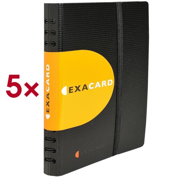 EXACOMPTA 5x Visitenkartenbuch »Exactive Exacard« Fassungsvermögen 120 Visitenkarten schwarz, 14.5x20 cm Image