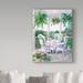 Astoria Grand 'Morning Coffee and Chairs' Acrylic Painting Print on Wrapped Canvas in White/Black | 47 H x 35 W x 2 D in | Wayfair