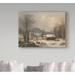 Millwood Pines 'Red School House Country Scene, 1858' Photographic Print on Wrapped Canvas in Brown/Gray/Green | 14 H x 19 W x 2 D in | Wayfair