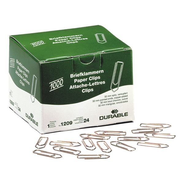 Durable Briefklammern »1209-24« 32mm, verkupfert, 1000 Stück silber Image