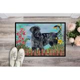 East Urban Home Giant Schnauzer Spring 36 in. x 24 in. Non-Slip Outdoor Door Mat Synthetics | Rectangle 18" x 27" | Wayfair