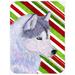 East Urban Home Siberian Husky Candy Cane Holiday Christmas Glass Cutting Board Glass | 0.15 H x 15.38 W in | Wayfair