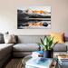 East Urban Home 'Sunrise at Upper Lake Gerlos' Photographic Print on Canvas in Black/Gray/White | 8 H x 12 W x 0.75 D in | Wayfair