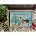 The Holiday Aisle® Rita Anglo Nubian Goat Christmas Non-Slip Outdoor Door Mat Synthetics | 0.25" H x 27" W x 18" D | Wayfair