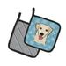 The Holiday Aisle® The Holiday Aisle Ashlynn Golden Retriever Potholder Polyester in Blue | 7.5 W in | Wayfair 6E3911C4B90F455CB8EE141DE34C8DB1