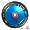 Madd Gear MFX Corrupt Hollow Core 110mm Metal Core Scooter Wheels - Blue/Black (PAIR)