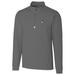 Men's Cutter & Buck Gray Michigan State Spartans Big Tall College Vault Traverse Quarter-Zip Pullover Jacket