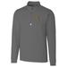 Men's Cutter & Buck Gray West Virginia Mountaineers Big Tall College Vault Traverse Quarter-Zip Pullover Jacket