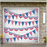 The Holiday Aisle® Patriotic Garage Door Mural Polyester in Blue/Red | 84 H x 96 W x 1 D in | Wayfair 00ABDD120E18479B9A089E64711E9DC2