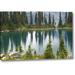 Millwood Pines 'Canada, Bc, Revelstoke Np Rain Dots Lake Eva' Photographic Print on Wrapped Canvas in Green | 10 H x 16 W x 1.5 D in | Wayfair