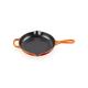 Le Creuset Signature Enamelled Cast Iron Skillet Frying Pan With Helper Handle and Two Pouring Lips, 23 cm, Volcanic, 20182230900422