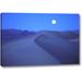 Winston Porter 'Ca, Death Valley Np, Moonrise over Sand Dunes' Photographic Print on Wrapped Canvas Metal in Blue | 21 H x 32 W x 1.5 D in | Wayfair