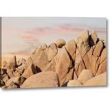 Union Rustic 'Ca, Joshua Tree Np Rock Atop Boulder Formation' Photographic Print on Wrapped Canvas Metal in Brown | 21 H x 32 W x 1.5 D in | Wayfair