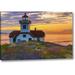 Breakwater Bay 'Washington, San Juan Islands Patos Lighthouse' Photographic Print on Wrapped Canvas in Blue/Orange | 16 H x 24 W x 1.5 D in | Wayfair