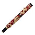 Jinhao Fountain pen, Chinese Handmade Cloisonne Enamel Painting Dragon, Medium Nib, Signature and Collection Pens, Business Gift Pen (Red)